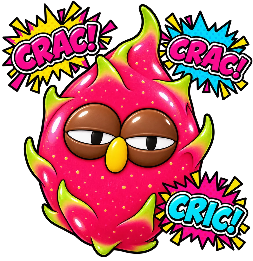 Fruit du dragon Mizu Pop, expression blasé